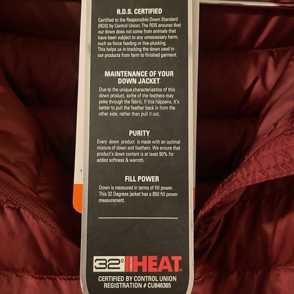 New Red wood light jacket. Ultra light down. Women’s XXL - Picture 6 of 7